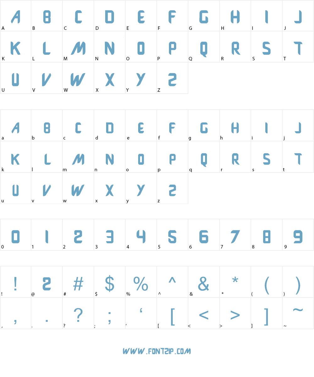 Fujiwara Manchester Font Character